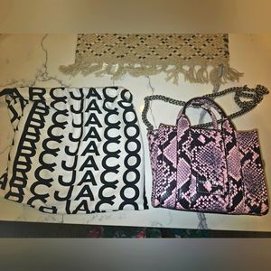 Marc Jacobs The Tote Pink Snake Skin Mini Tote